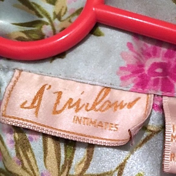 MULTICOLOR BUTTON DOWN LONG SLEEVE FLORAL PRINT COLLARED NIGHT DRESS GOWN O/S - Picture 6 of 7